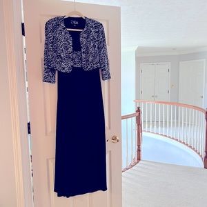 Alex Evenings long, black gown -perfect for formal events and wedding guests!